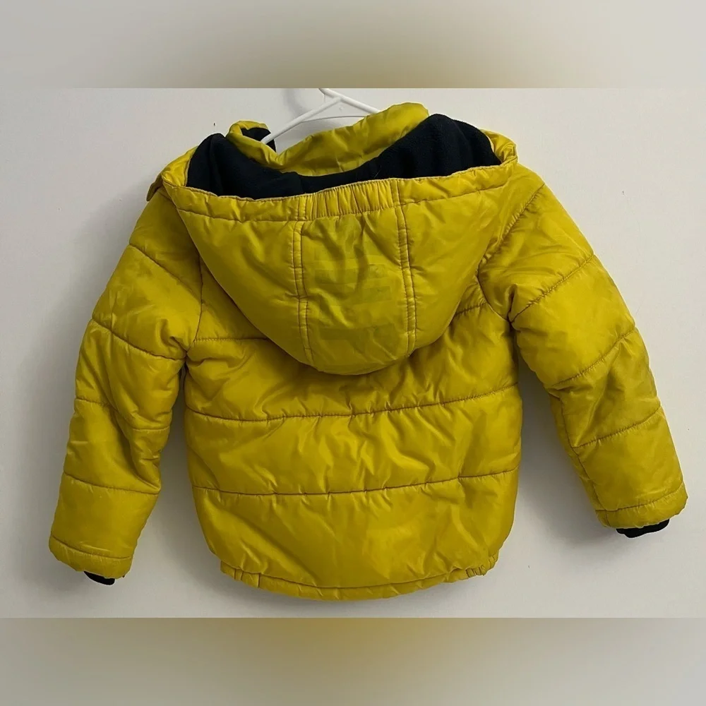 Tommy Hilfiger Kids Yellow Puffer Jacket with Navy blue  and White Panels